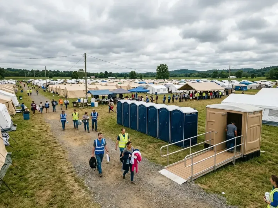 disaster-relief-camp-restrooms-010 — frequently asked questions, Dumpster & Portable Bathrooms Rental in Highland Acres, DE